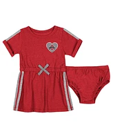 Colosseum Baby Boys and Girls Scarlet Ohio State Buckeyes Xur Dress Bloomer Set