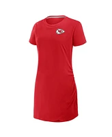 Fanatics Women's Red Kansas City Chiefs Level Up Relaxed Fit Drape Dress