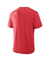 Fanatics Men's Red Wisconsin Badgers Dynamic Showdown Tri-Blend T-Shirt