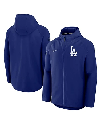 Nike Men's Royal Los Angeles Dodgers Authentic Collection Raglan Performance Full-Zip Jacket