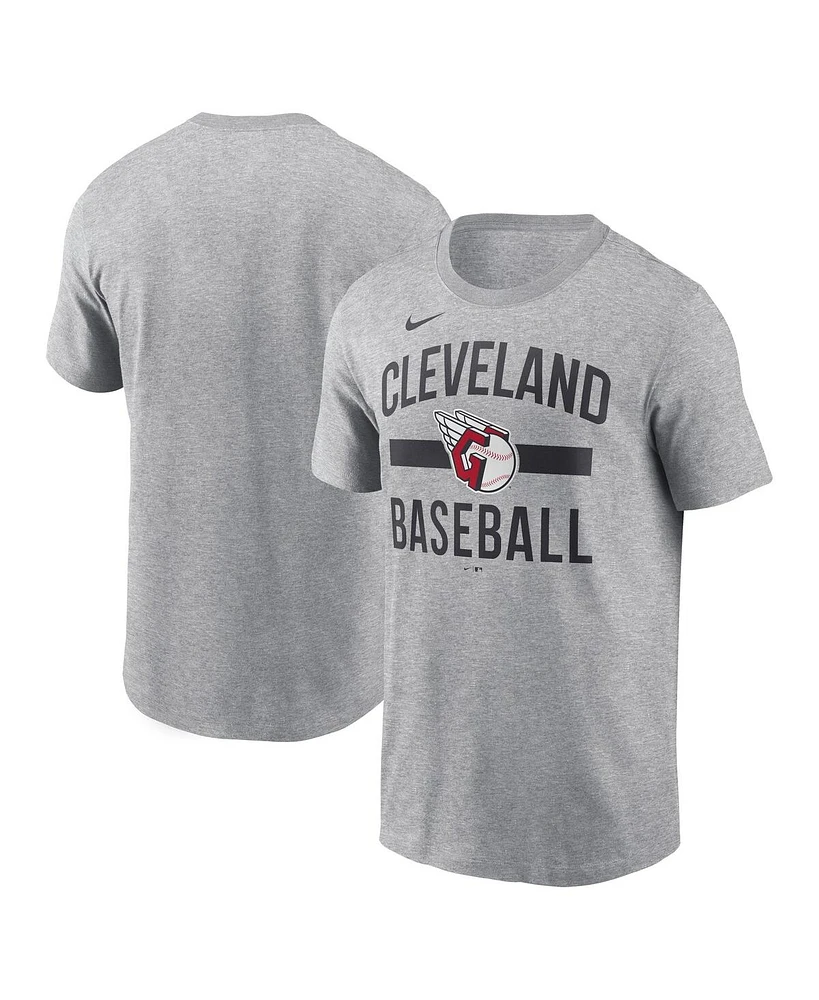 Nike Men's Heather Gray Cleveland Guardians Arched T-Shirt