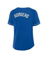 Fanatics Women's Royal Los Angeles Dodgers League Diva Star Raglan V-Neck T-Shirt