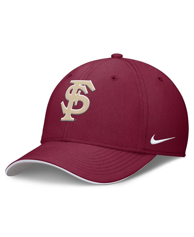 Nike Men's Garnet Florida State Seminoles 2025 Dugout Coaches Rise Swoosh Performance Flex Hat