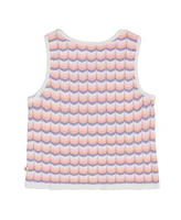 Calvin Klein Big Girls Brushed Waffle Vee Tank Top
