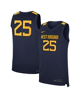 Nike Men's 25 Navy West Virginia Mountaineers Road Replica Basketball Jersey