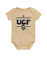 Outerstuff Newborn Gold/Black Ucf Knights Sunday Comics Bodysuit 3-Pack
