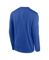 Nike Men's Royal Duke Blue Devils Prime TimeCenter Lockup Two-Hit Legend Long Sleeve T-Shirt