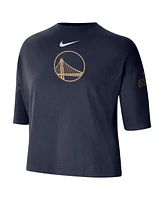 Nike Women's Navy Golden State Warriors 2024/25 City Edition Courtside Boxy T-Shirt