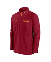 Nike Men's Cardinal Usc Trojans Sideline Coaches Quarter-Zip Jacket