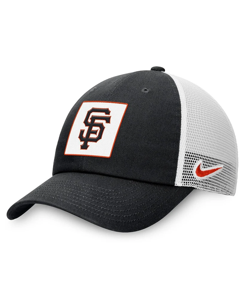 Nike Men's Black San Francisco Giants Rise Adjustable Trucker Hat