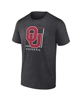 Fanatics Men's Charcoal Oklahoma Sooners Fundamentals Halved Team T-Shirt