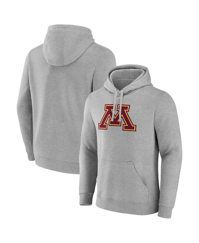 Fanatics Men's Gray Minnesota Golden Gophers Fleece Pullover Hoodie