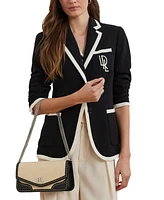 Lauren Ralph Lauren Straw & Leather Sawyer Bag