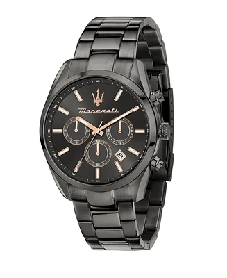 Maserati Men's Multifunction Gray Metal Band Watch, 43mm