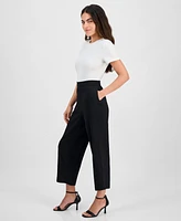 Ak Anne Klein Women's Pull-On Cropped Pants