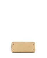 Pre-Owned Hermes Kelly 28 Handbag Light Clemence with Palladium Hardware