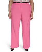 Calvin Klein Plus Mid-Rise Wide-Leg Pants