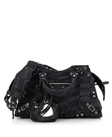 Pre-Owned Balenciaga Medium Neo Cagole City Bag Bb Denim