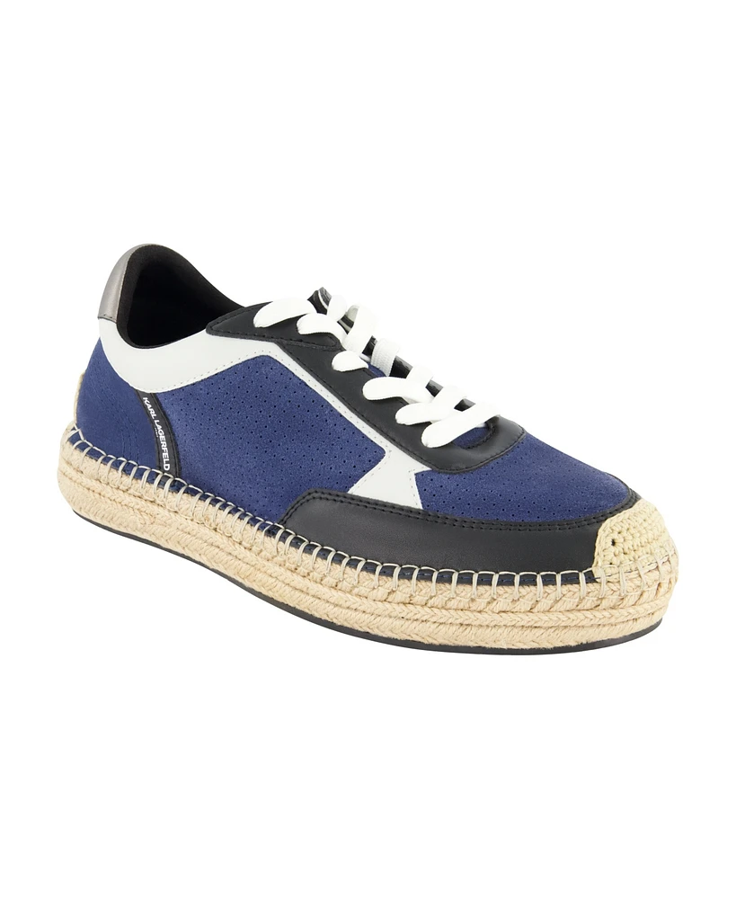Karl Lagerfeld Paris Men's Lace Up Espadrille Chunky Sole Sneakers
