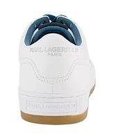 Karl Lagerfeld Paris Men's Tumbled Leather Karl Head Patch Sneakers