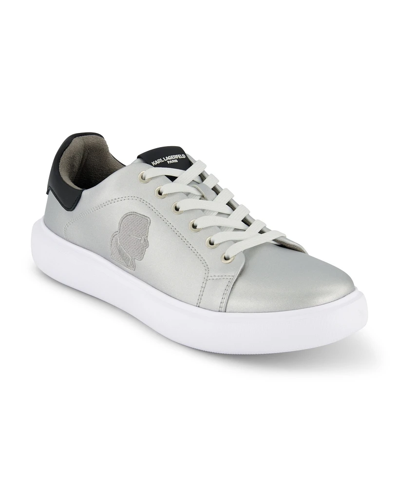 Karl Lagerfeld Paris Men's Embroidered Head Profile Sneakers