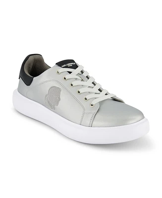 Karl Lagerfeld Paris Men's Embroidered Head Profile Sneakers