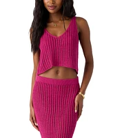 O'Neill Juniors' Cropped Crochet Tank Top Cover-Up