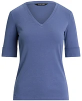 Lauren Ralph Elbow-Sleeve Top