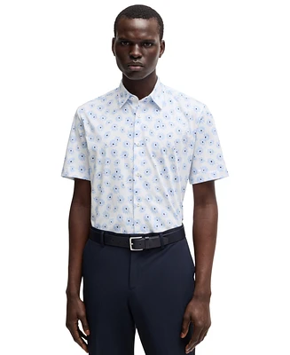 Boss by Hugo Men's Cotton-Blend Slim-Fit Dress Shirt