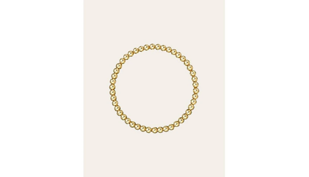 4mm Gold Bead Bracelet