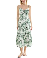 Trixxi Juniors' V-Neck Bow-Front Sleeveless Midi Dress