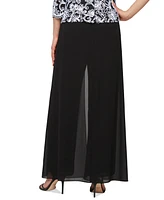Alex Evenings Women's Chiffon-Layered Wide-Leg Pants
