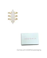 Adornia Fine Moonstone Marquis Ring 14k gold vermeil
