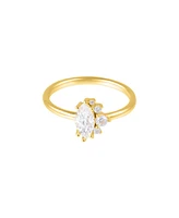 Adornia Fine Moissanite Marquis Ring 14k gold vermeil