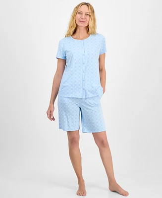 Charter Club Women's 2-Pc. Cotton Bermuda Short Pajamas Set, Created for Macy's