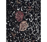 Adrianna Papell Women's Square-Neck Sleeveless Beaded Dress