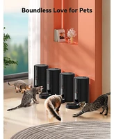 Automatic Cat Feeders,5G WiFi Pet Feeder with App,Schedule Feeding Pet Dry Food Dispenser for Cats,Up to 10 Meals Perday,10s Voice Recording