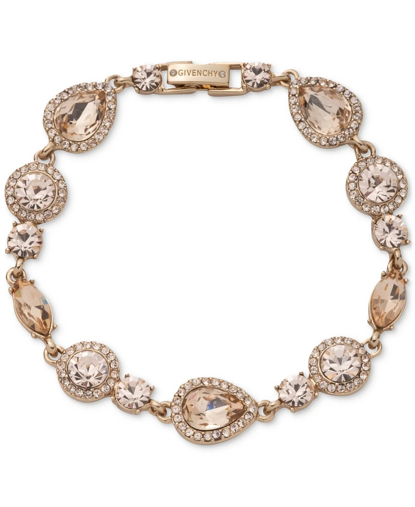 Givenchy Mixed Crystal Halo Statement Flex Bracelet