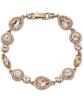 Givenchy Mixed Crystal Halo Statement Flex Bracelet