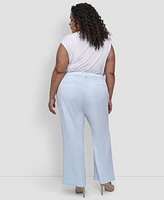Dkny Plus Mid Rise Straight-Leg Pants