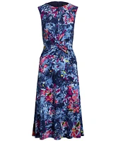 Lauren Ralph Women's Print Twist-Front Jersey Dress