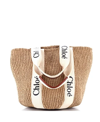 Pre-Owned Chloe Large x Mifuko Woody Tote Raffia