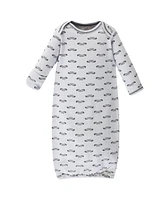 Touched by Nature Baby Boys Organic Cotton Gowns, Mr Moon, Preemie/Newborn