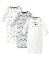 Touched by Nature Baby Boys Organic Cotton Gowns, Mr Moon, Preemie/Newborn