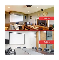 Pyle Universal 84-Inch Roll-Down Manual Projection Screen – Matte White (50.3" x 67.3")