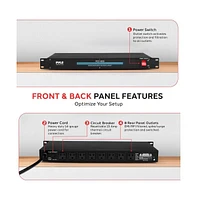 Pyle 19" Rack Mount 1800 Watt Power Conditioner with 8 Outlets