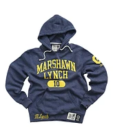 Roots of Fight Men's Marshawn Lynch Navy Cal Bears Name & Number Tri-Blend Pullover Hoodie