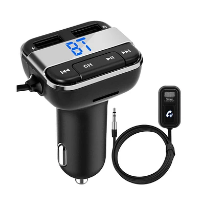 Pyle Bluetooth Car Fm Transmitter – Wireless Music Streaming & Hands-Free Calling