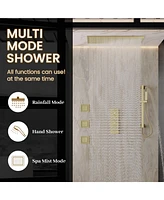 Casainc Ceiling-Mounted Thermostatic Shower System With Body Jets Handheld