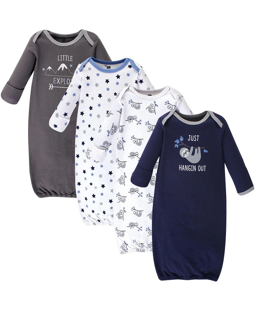 Hudson Baby Baby Boys Hudson Cotton Gowns Explorer, Preemie/Newborn